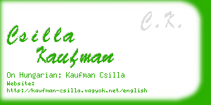 csilla kaufman business card